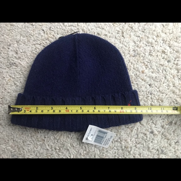 Lot 2 Ralph Lauren Polo Wool Beanies Blue - Picture 10 of 11